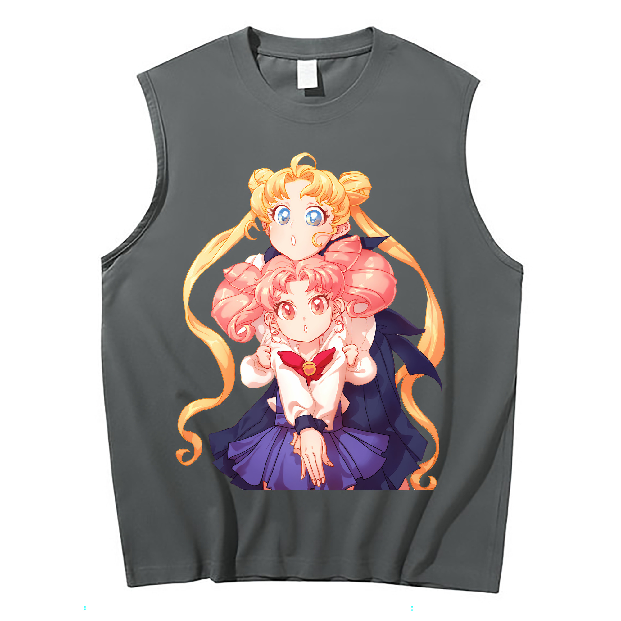 （画像用） 美少女戦士セーラームーン 愛野 美奈子 あいの みなこ Sailor Moon Aino Minako コットン100％タンクトップ（フロントプリント）
